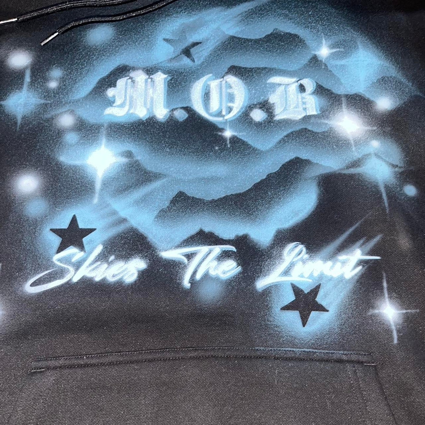 "skies the Limit" Airbrushed Tshirt made of blessings