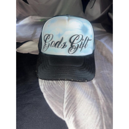 GODS GIFT Airbrushed 5 panel SnapBack Trucker Hat