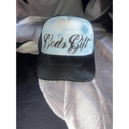 GODS GIFT Airbrushed 5 panel SnapBack Trucker Hat