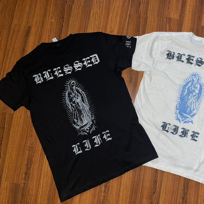 Blessed life Virgin mary Airbrushed Tshirt Safe to Wash