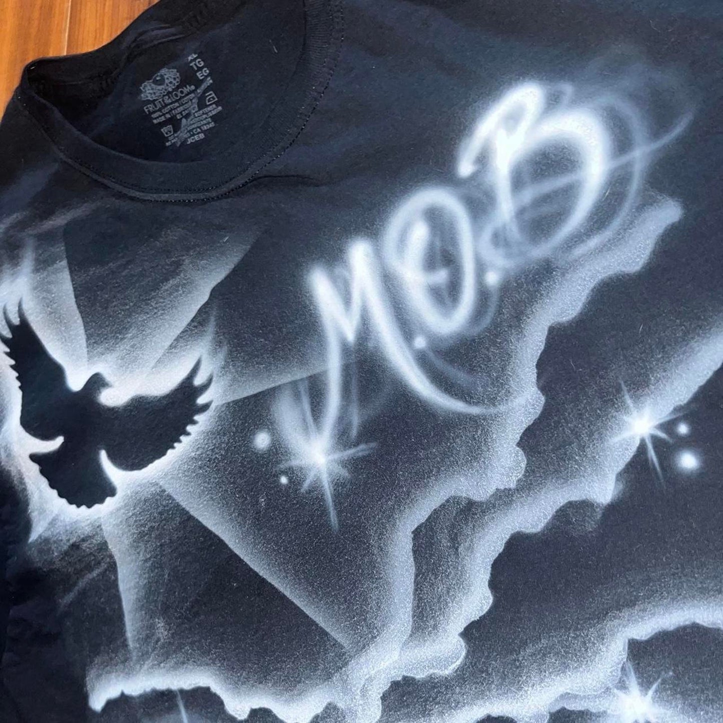 Made of blessings "Above the Clouds" Airbrushed Tshirt