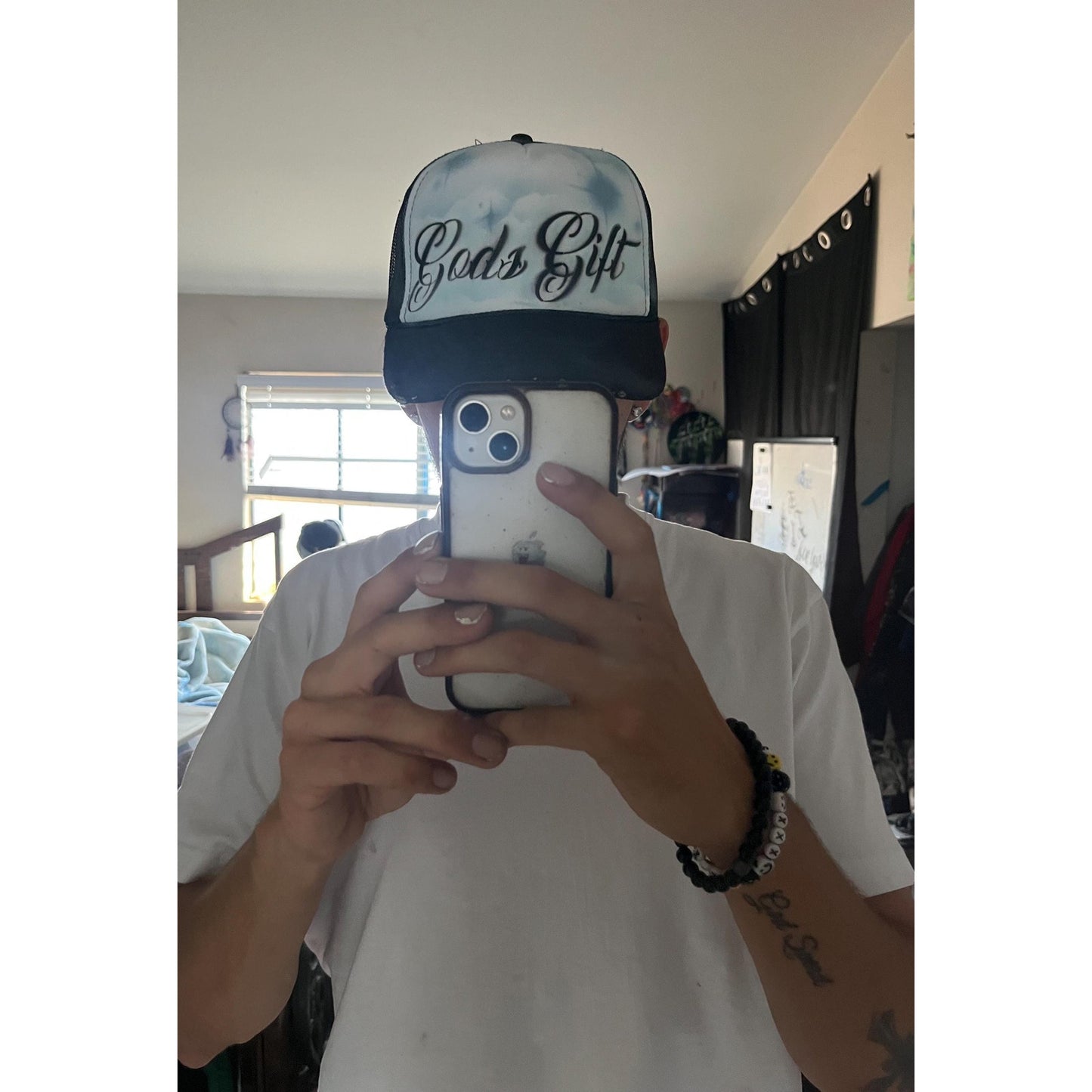 GODS GIFT Airbrushed 5 panel SnapBack Trucker Hat