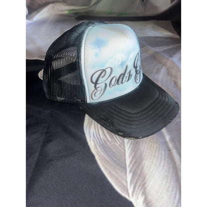 GODS GIFT Airbrushed 5 panel SnapBack Trucker Hat