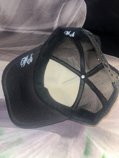 Red “Gods Gift” Airbrushed 5 panel SnapBack Trucker Hat