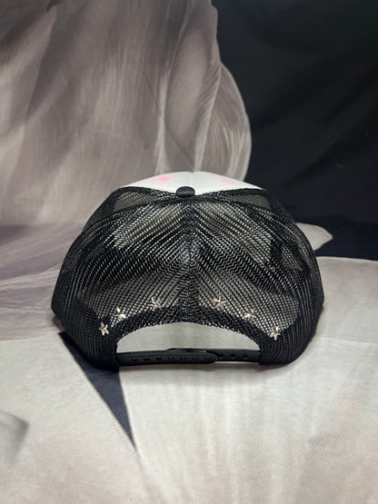 Pink “Gods Gift” Airbrushed 5 panel SnapBack Trucker Hat