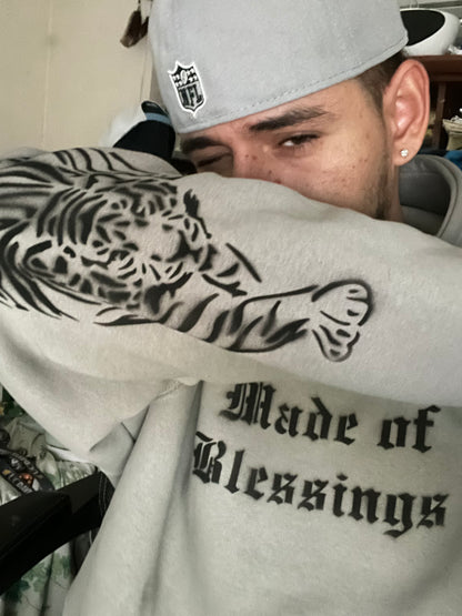 Tiger Style Thick Cotton Airbrushed Hoodie