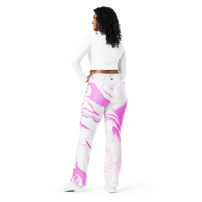 Pink Swirl Flare leggings