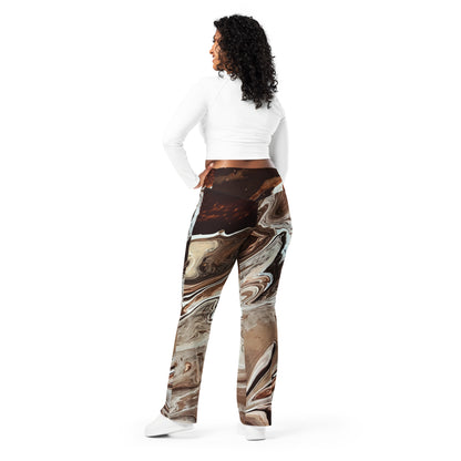 Chocolate Swirl Flare leggings