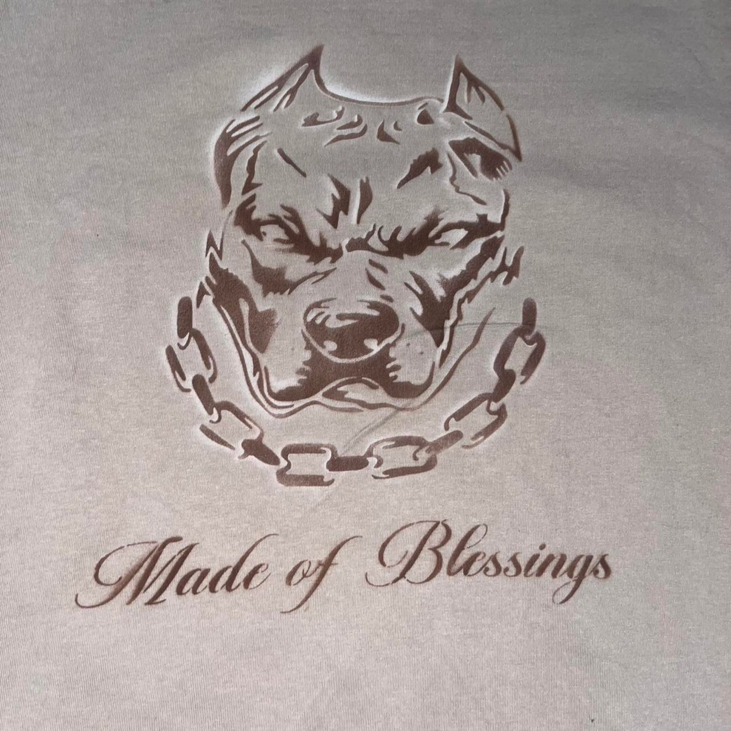 Mean pitbull custom made airbrushed