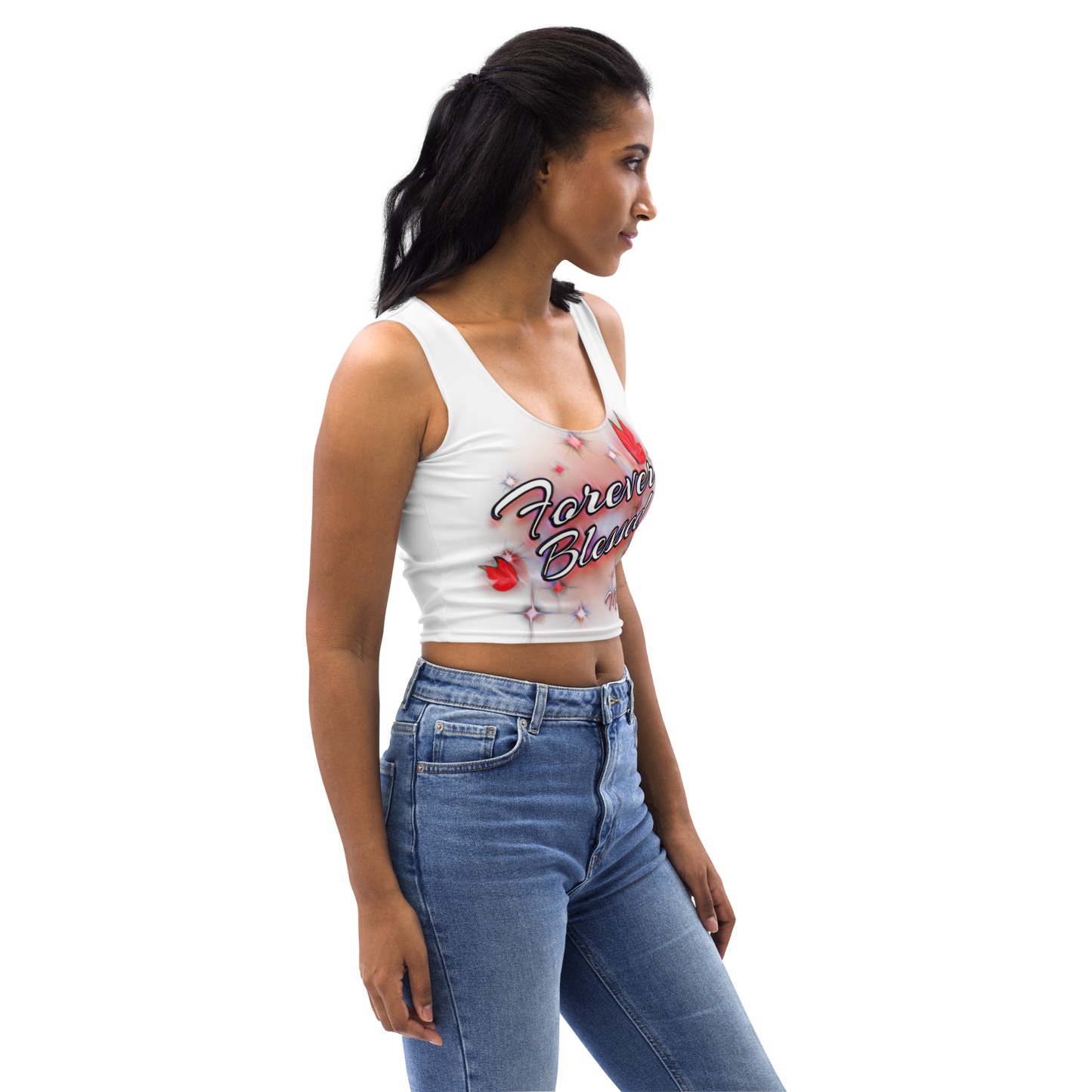 “Strawberry” Airbrushed Crop Top