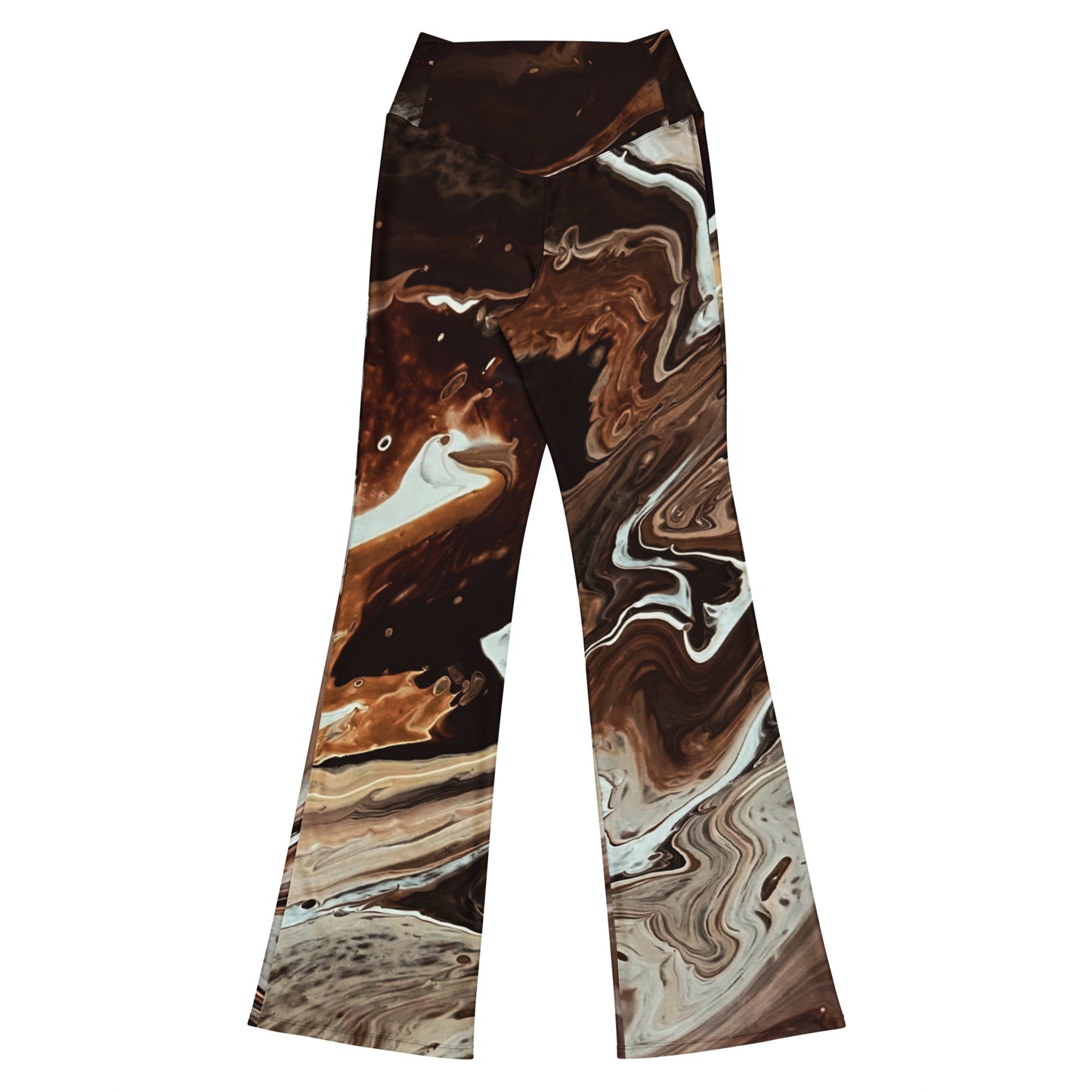 Chocolate Swirl Flare leggings