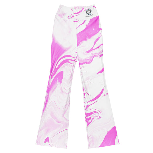 Pink Swirl Flare leggings