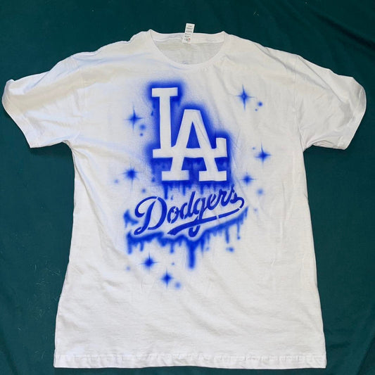 Custom Los Angeles Dodgers Airbrushed tshirt
