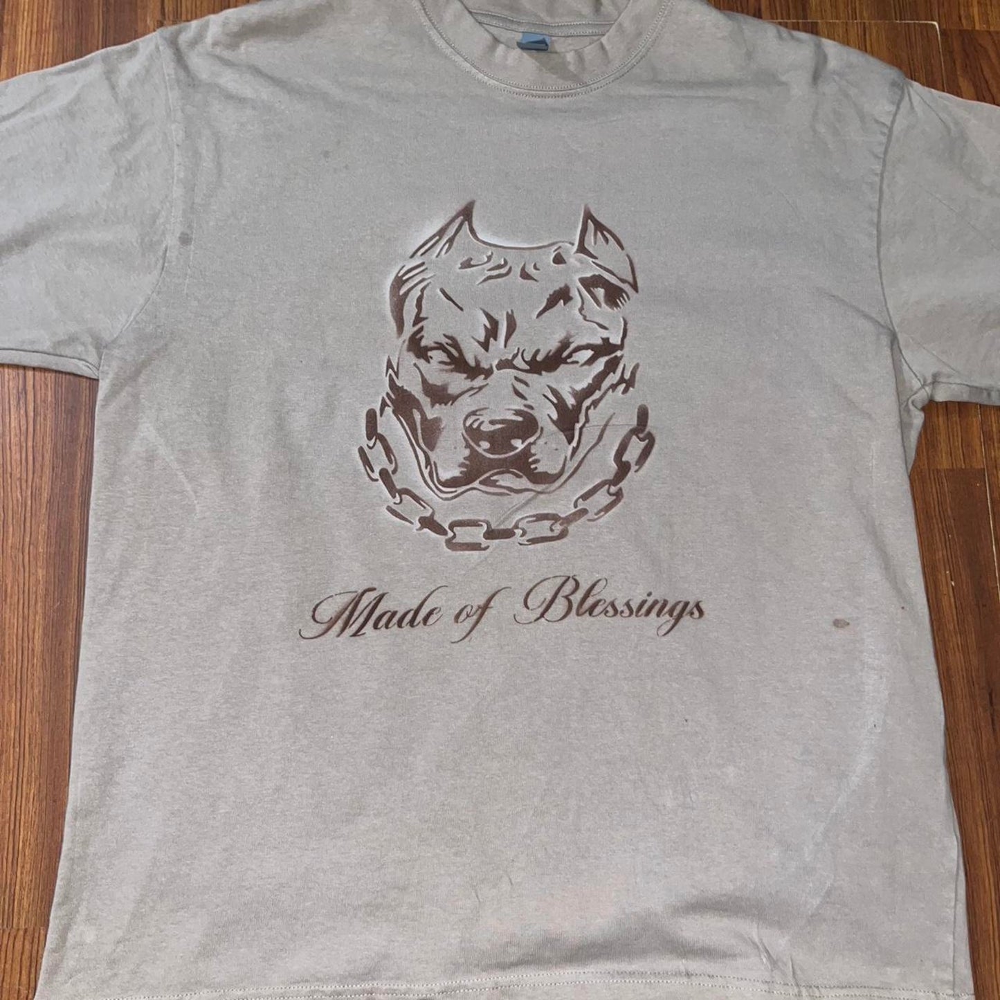 Mean pitbull custom made airbrushed