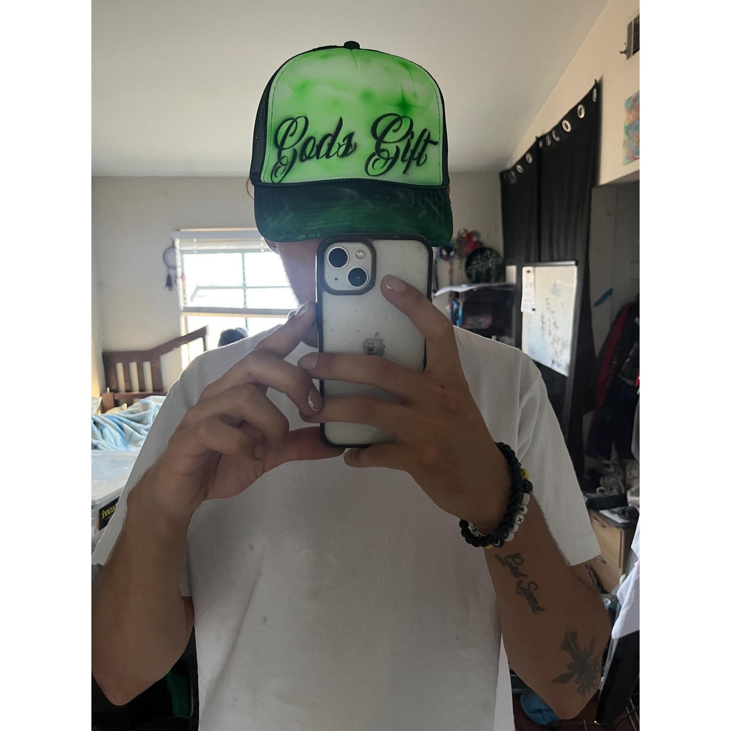 GODS GIFT Airbrushed 5 panel SnapBack Trucker Hat