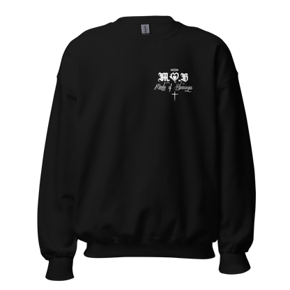 M.O.B Unisex Premium Crewneck (Black/Navyblue)