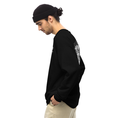 M.O.B Unisex Premium Crewneck (Black/Navyblue)