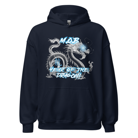 M.O.B Lunar Dragon Unisex Hoodie(Navy Blue)