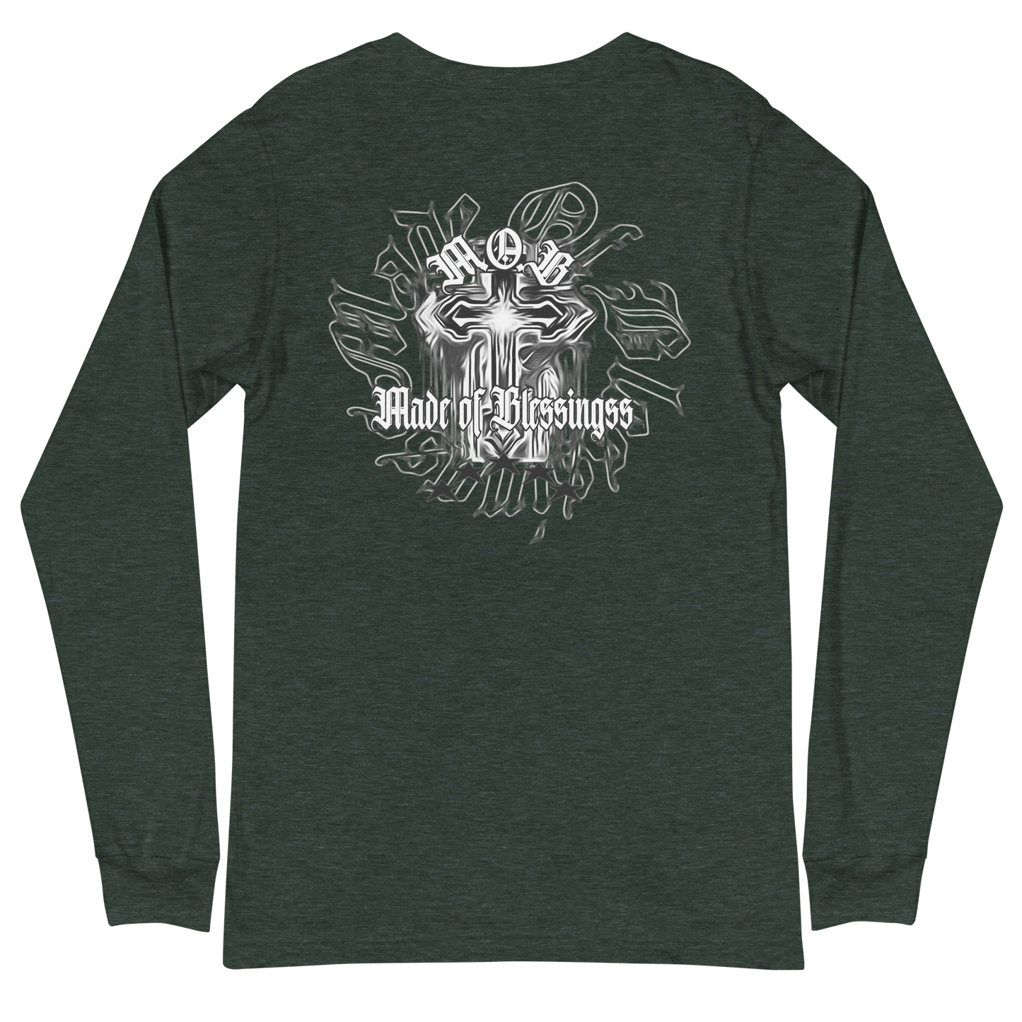 “Eternal” M.O.B Long Sleeve Cotton Tee (Black/Navy Blue/Forest Green)