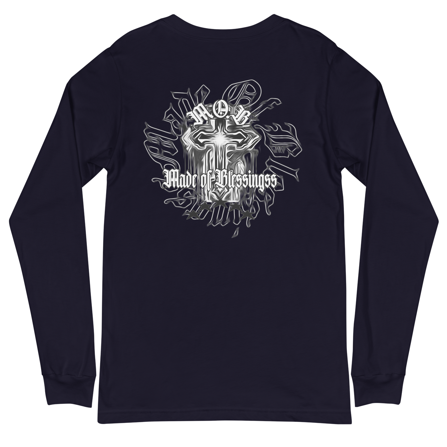 “Eternal” M.O.B Long Sleeve Cotton Tee (Black/Navy Blue/Forest Green)